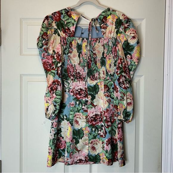 Lost + Wander Tea Party Floral Dress Long Sleeve Light Weight Womens Medium NWT - Picture 3 of 9